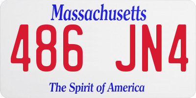 MA license plate 486JN4