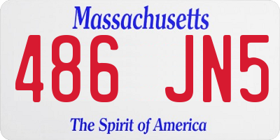 MA license plate 486JN5