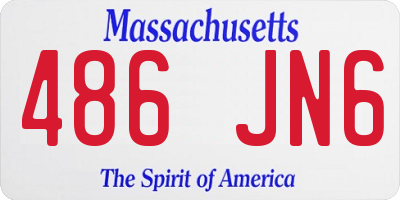 MA license plate 486JN6