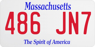 MA license plate 486JN7