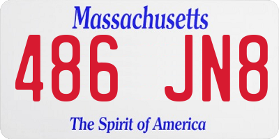 MA license plate 486JN8
