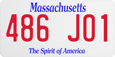 MA license plate 486JO1