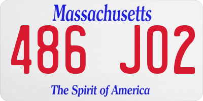 MA license plate 486JO2