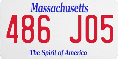 MA license plate 486JO5