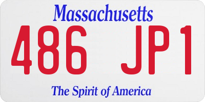 MA license plate 486JP1