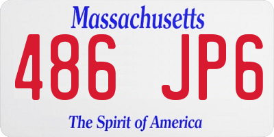 MA license plate 486JP6