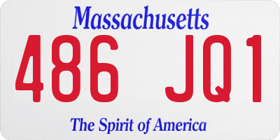 MA license plate 486JQ1