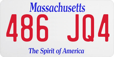 MA license plate 486JQ4