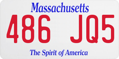 MA license plate 486JQ5