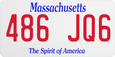 MA license plate 486JQ6