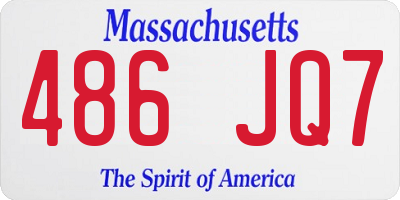 MA license plate 486JQ7