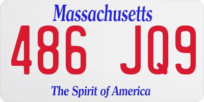 MA license plate 486JQ9
