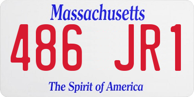 MA license plate 486JR1