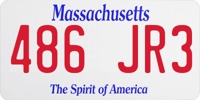 MA license plate 486JR3