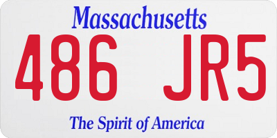 MA license plate 486JR5