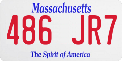 MA license plate 486JR7