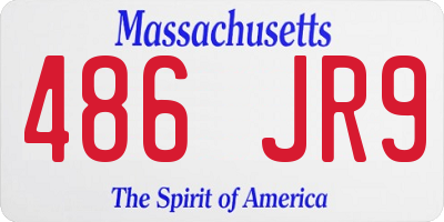 MA license plate 486JR9
