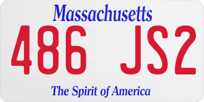 MA license plate 486JS2