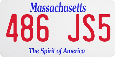 MA license plate 486JS5