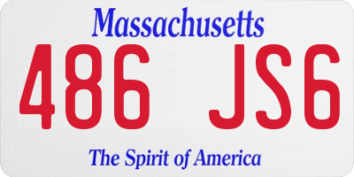 MA license plate 486JS6