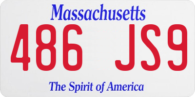 MA license plate 486JS9