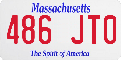 MA license plate 486JT0