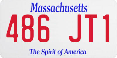 MA license plate 486JT1