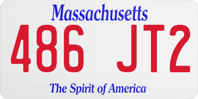 MA license plate 486JT2
