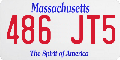 MA license plate 486JT5