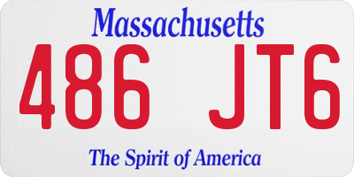 MA license plate 486JT6