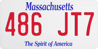 MA license plate 486JT7