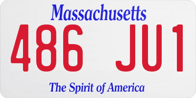 MA license plate 486JU1