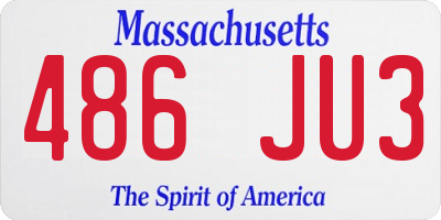 MA license plate 486JU3