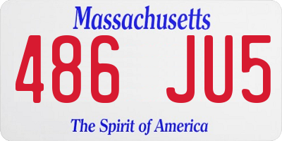 MA license plate 486JU5