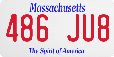 MA license plate 486JU8