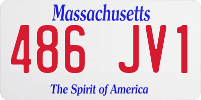 MA license plate 486JV1