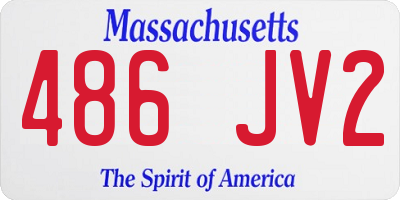MA license plate 486JV2