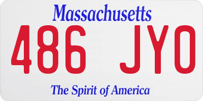 MA license plate 486JY0