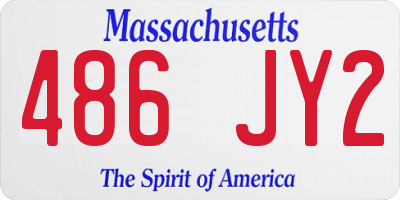 MA license plate 486JY2