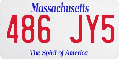MA license plate 486JY5