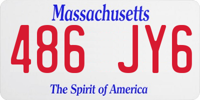 MA license plate 486JY6