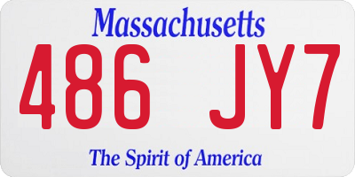 MA license plate 486JY7