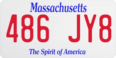MA license plate 486JY8