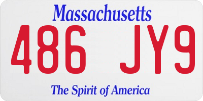 MA license plate 486JY9