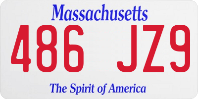 MA license plate 486JZ9