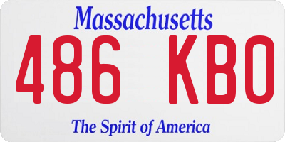 MA license plate 486KB0