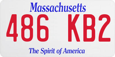 MA license plate 486KB2