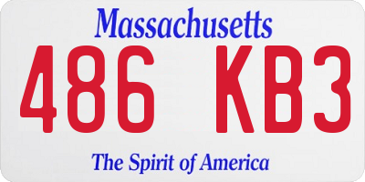 MA license plate 486KB3