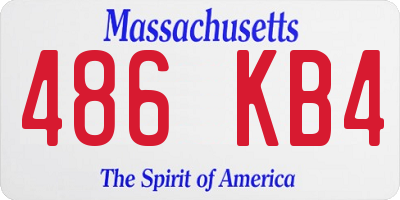 MA license plate 486KB4