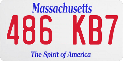 MA license plate 486KB7